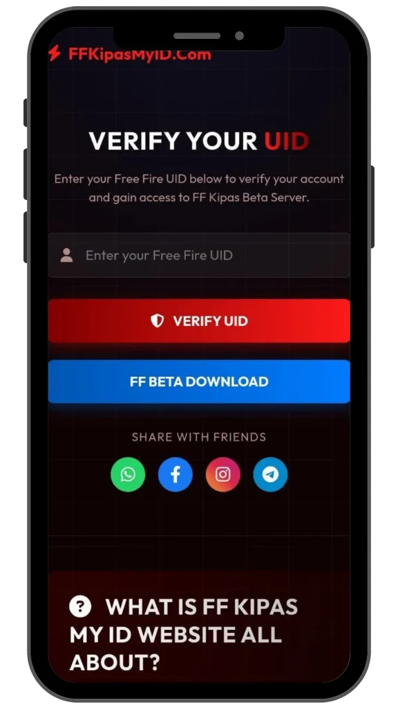 What is FF Kipas My ID?