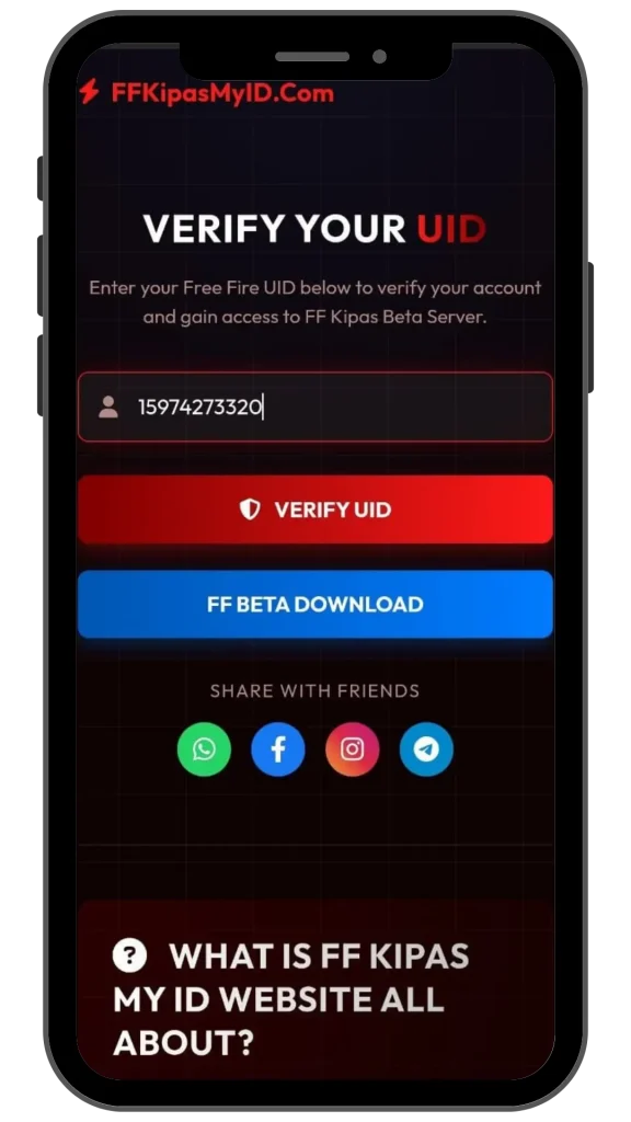 Step-by-Step Guide to Verify Free Fire UID on FF Kipas My ID
